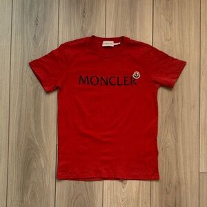Moncler Vibrant Red Tee with Logo